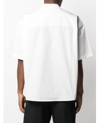 weißes T-Shirt mit einem V-Ausschnitt von Ambush