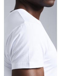 weißes T-Shirt mit einem V-Ausschnitt von Sir Charles