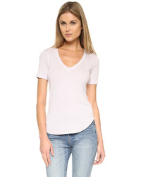 weißes T-Shirt mit einem V-Ausschnitt von Splendid