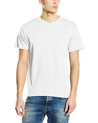 weißes T-Shirt mit einem V-Ausschnitt von Stedman Apparel