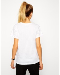 weißes T-Shirt mit einem V-Ausschnitt von Asos