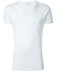 weißes T-Shirt mit einem V-Ausschnitt von THE WHITE BRIEFS