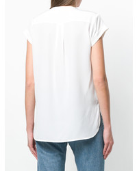 weißes T-Shirt mit einem V-Ausschnitt von Hemisphere