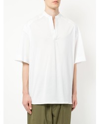 weißes T-Shirt mit einem V-Ausschnitt von Juun.J