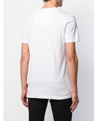 weißes T-Shirt mit einem V-Ausschnitt von Philipp Plein
