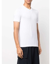 weißes T-Shirt mit einem V-Ausschnitt von Giorgio Armani