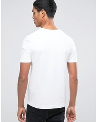 weißes T-Shirt mit einem V-Ausschnitt von Celio