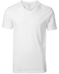 weißes T-Shirt mit einem V-Ausschnitt von Vince