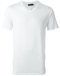 weißes T-Shirt mit einem V-Ausschnitt von Vince