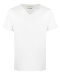 weißes T-Shirt mit einem V-Ausschnitt von Zadig & Voltaire