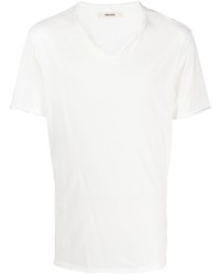 weißes T-Shirt mit einem V-Ausschnitt von Zadig & Voltaire