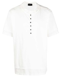 weißes T-shirt mit einer Knopfleiste von Andrea Ya'aqov