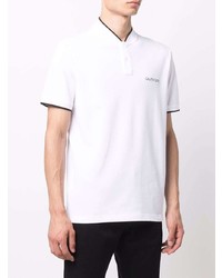 weißes T-shirt mit einer Knopfleiste von Calvin Klein