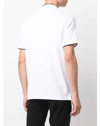 weißes T-shirt mit einer Knopfleiste von Calvin Klein