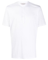 weißes T-shirt mit einer Knopfleiste von Fileria