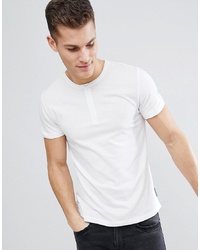 weißes T-shirt mit einer Knopfleiste von French Connection