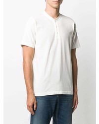 weißes T-shirt mit einer Knopfleiste von Aspesi