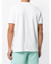 weißes T-shirt mit einer Knopfleiste von Polo Ralph Lauren