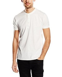 weißes T-shirt mit einer Knopfleiste von Lee