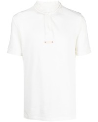 weißes T-shirt mit einer Knopfleiste von Maison Margiela