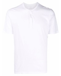 weißes T-shirt mit einer Knopfleiste von Majestic Filatures