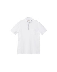 weißes T-shirt mit einer Knopfleiste von Mango Man