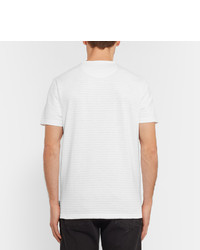 weißes T-shirt mit einer Knopfleiste von Michael Kors