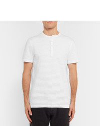 weißes T-shirt mit einer Knopfleiste von Michael Kors