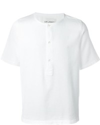 weißes T-shirt mit einer Knopfleiste von Our Legacy