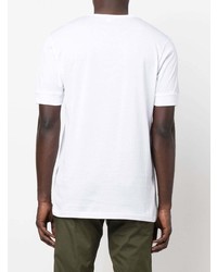 weißes T-shirt mit einer Knopfleiste von Sunspel