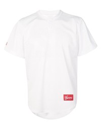 weißes T-shirt mit einer Knopfleiste von Supreme