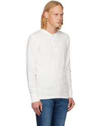 weißes T-shirt mit einer Knopfleiste von rag & bone