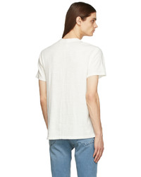 weißes T-shirt mit einer Knopfleiste von rag & bone