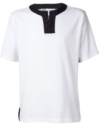 weißes T-shirt mit einer Knopfleiste von Y-3