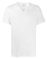 weißes T-shirt mit einer Knopfleiste von Zadig & Voltaire