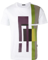 weißes T-shirt mit geometrischem Muster von Pal Zileri