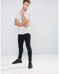 weißes T-shirt mit geometrischem Muster von Bellfield