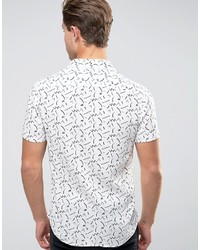 weißes T-shirt mit geometrischem Muster von Bellfield