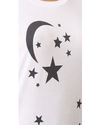 weißes T-shirt mit Sternenmuster von South Parade