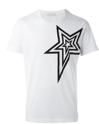 weißes T-shirt mit Sternenmuster von Pierre Balmain