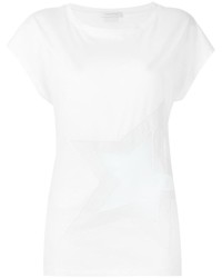 weißes T-shirt mit Sternenmuster von PIERRE BALMAIN