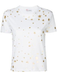 weißes T-shirt mit Sternenmuster von RED Valentino