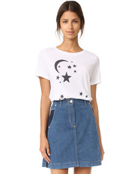 weißes T-shirt mit Sternenmuster von South Parade