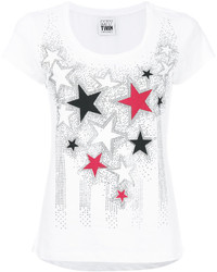 weißes T-shirt mit Sternenmuster von Twin-Set