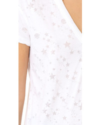 weißes T-shirt mit Sternenmuster von Zadig & Voltaire