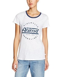 weißes T-shirt von Animal