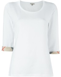 weißes T-shirt von Burberry