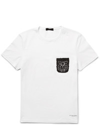 weißes T-shirt von Burberry