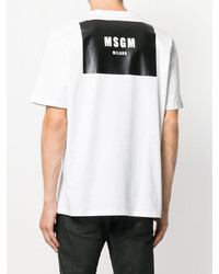 weißes T-shirt von MSGM