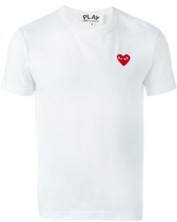 weißes T-shirt von Comme des Garcons